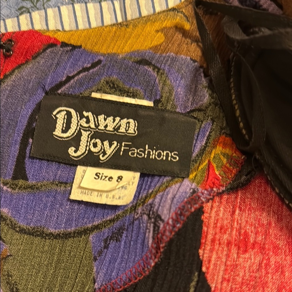 Dawn Joy Fashions Vibrant Red and Blue Sheath Dress for Night Out size 8 - Picture 7 of 9